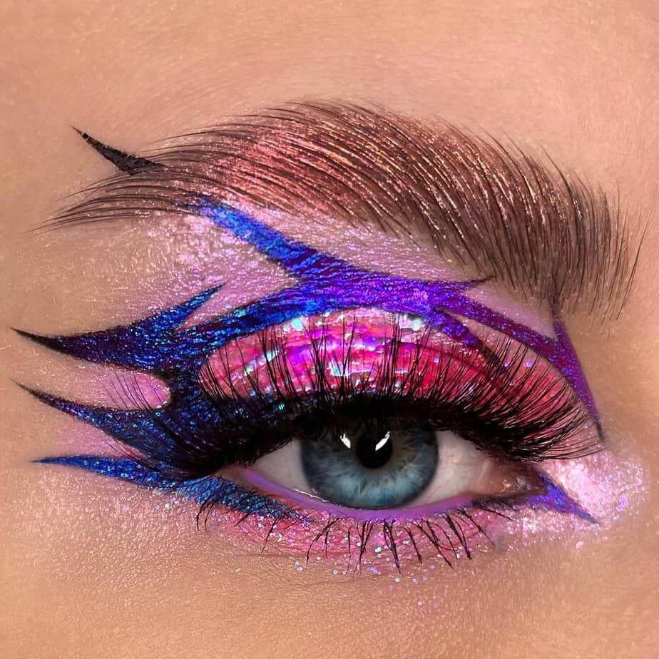 8. A glittery mix of pink and purple