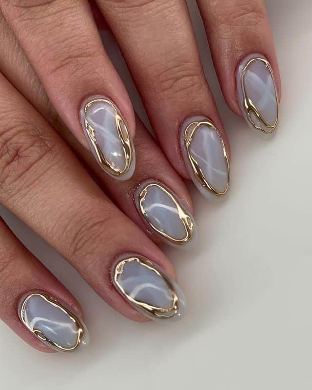 Incredible quartz acrylic nails