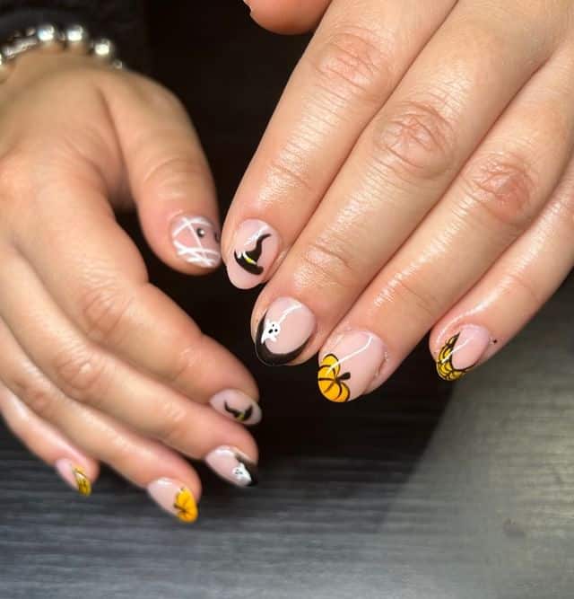 Sweet Halloween nail design