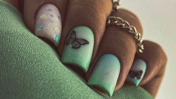 20 Beautiful Butterfly Nails To Make You Flutter