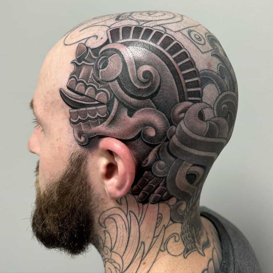 14. Bold Aztec headdress