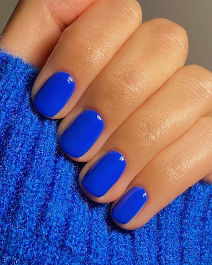 16. Bold cobalt blue nail designs 1