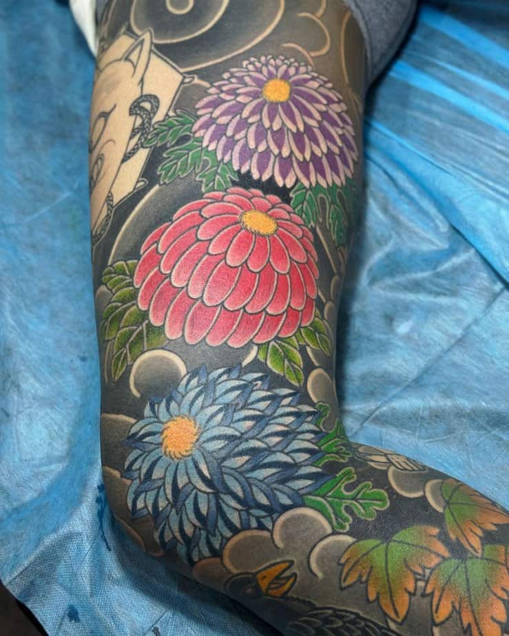 20 Striking Chrysanthemum Tattoos To Bring Color To Your Life