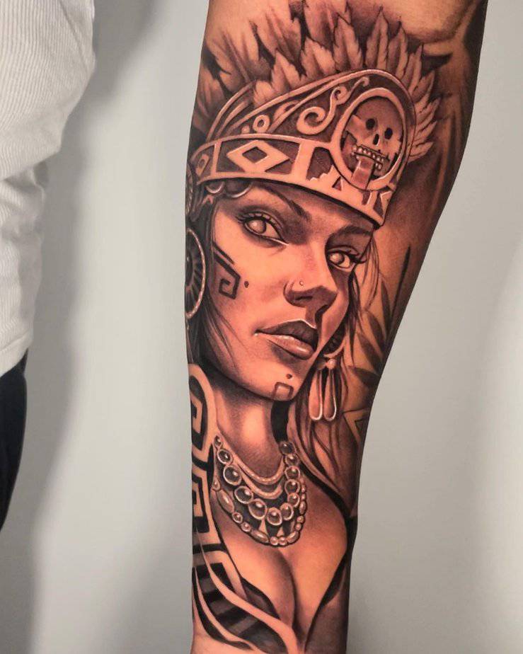 20 Awesome Aztec Tattoos That Will Steal Your Heart