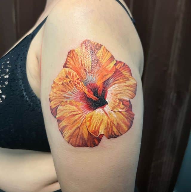 7. Yellow hibiscus
