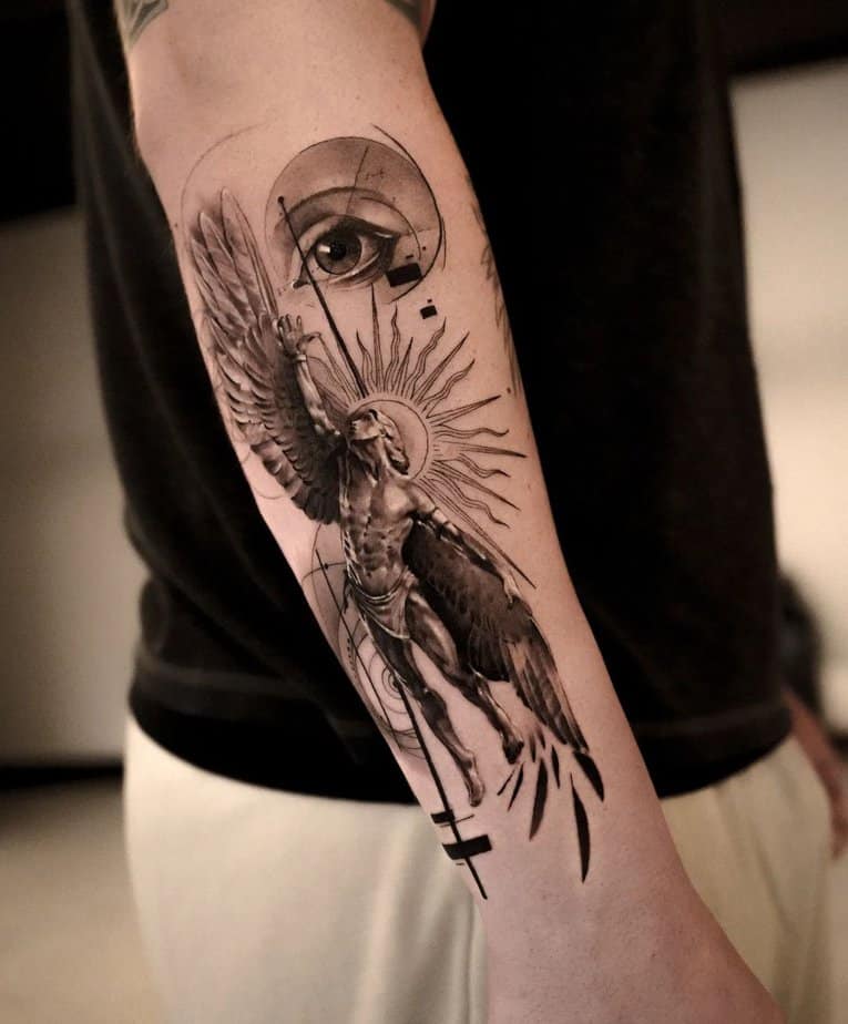 18. Icarus arm tattoo