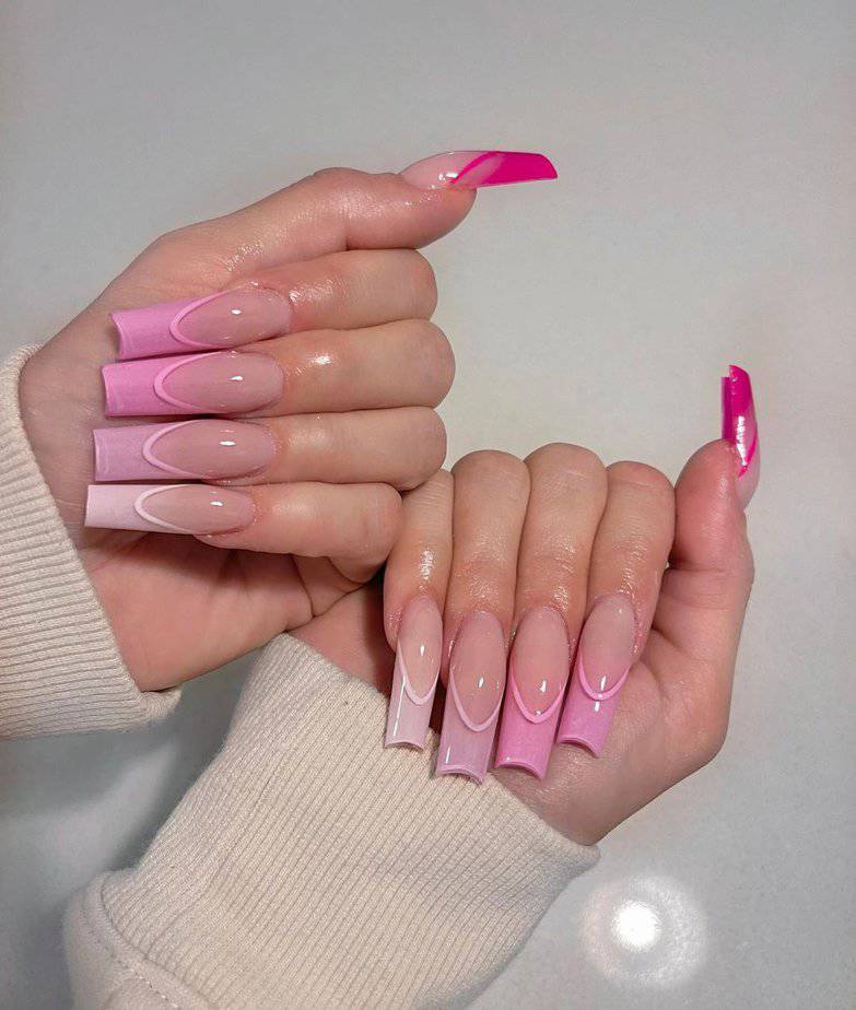 2. Pink gradient glam