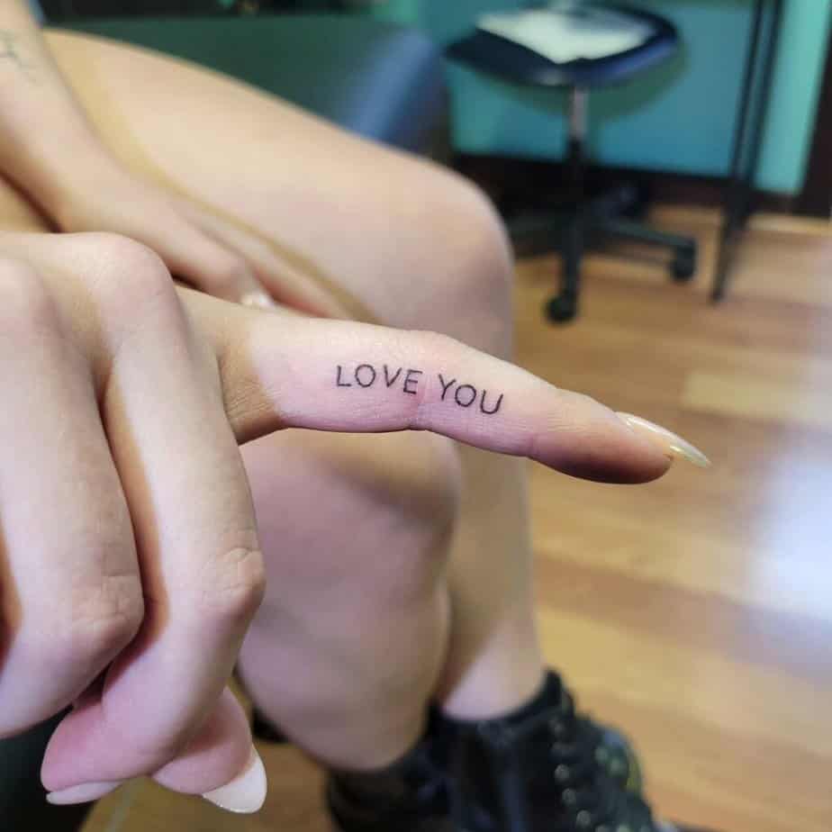 8. “Love you” tattoo