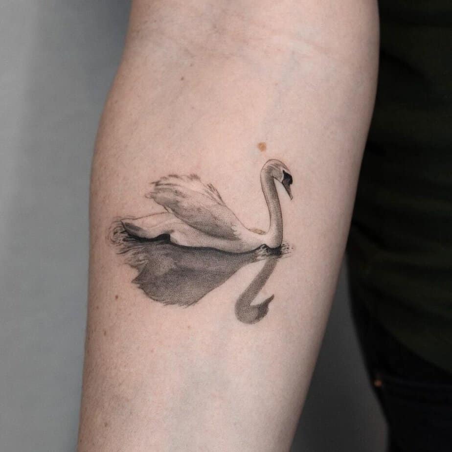 10. A swan tattoo