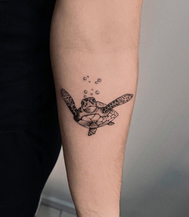 11. A turtle tattoo