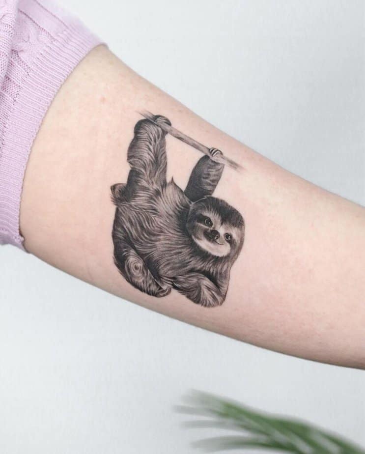 16. A sloth tattoo