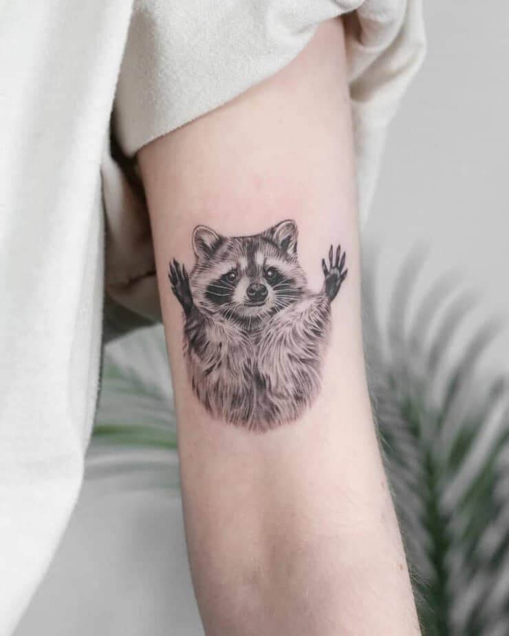 17. A raccoon tattoo
