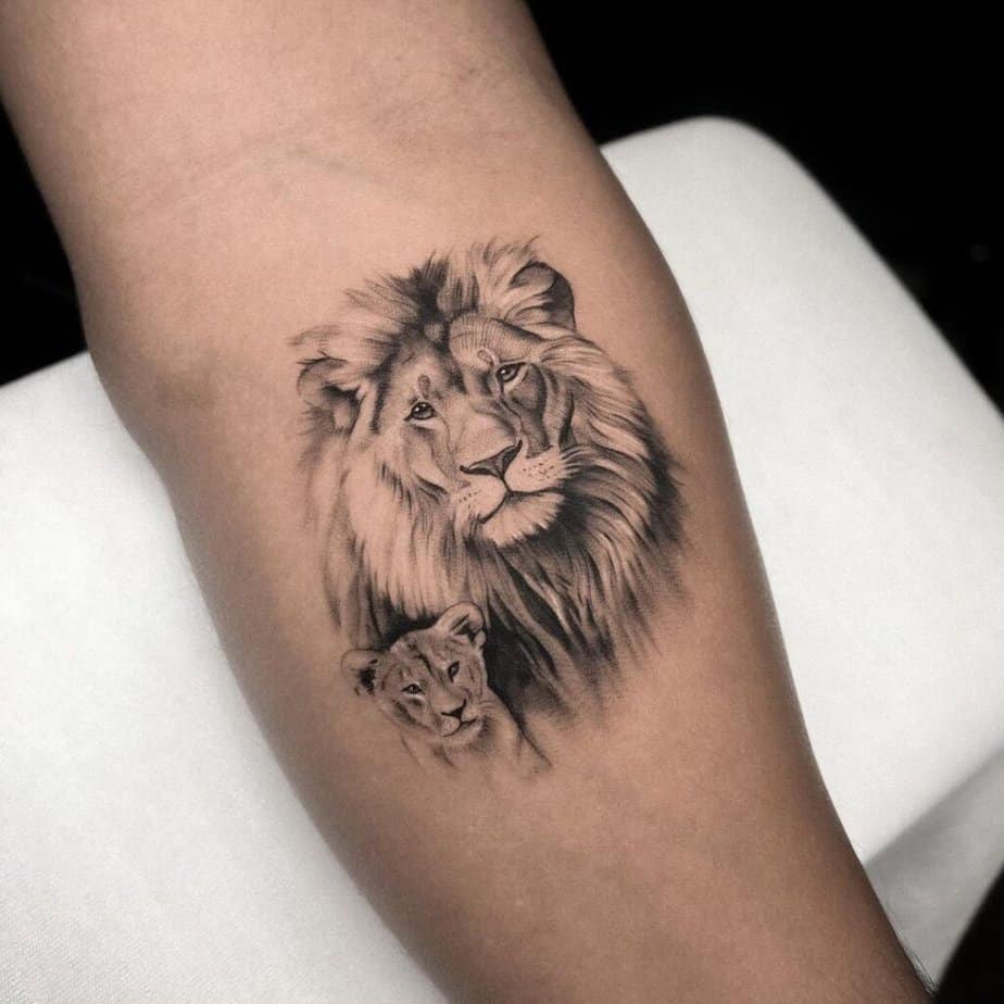 6. A lion tattoo