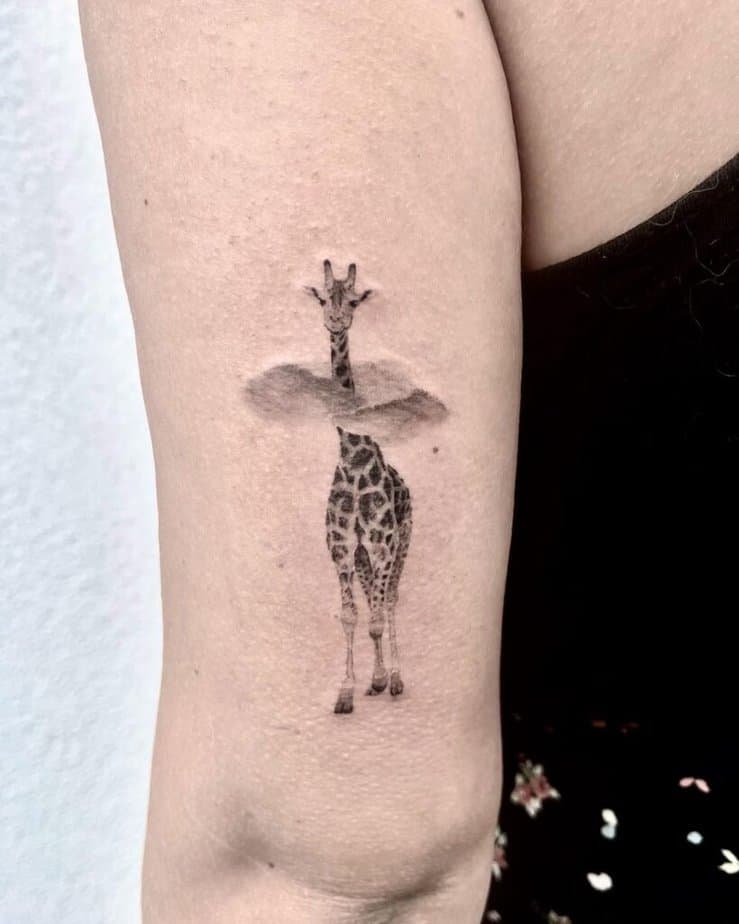 7. A giraffe tattoo