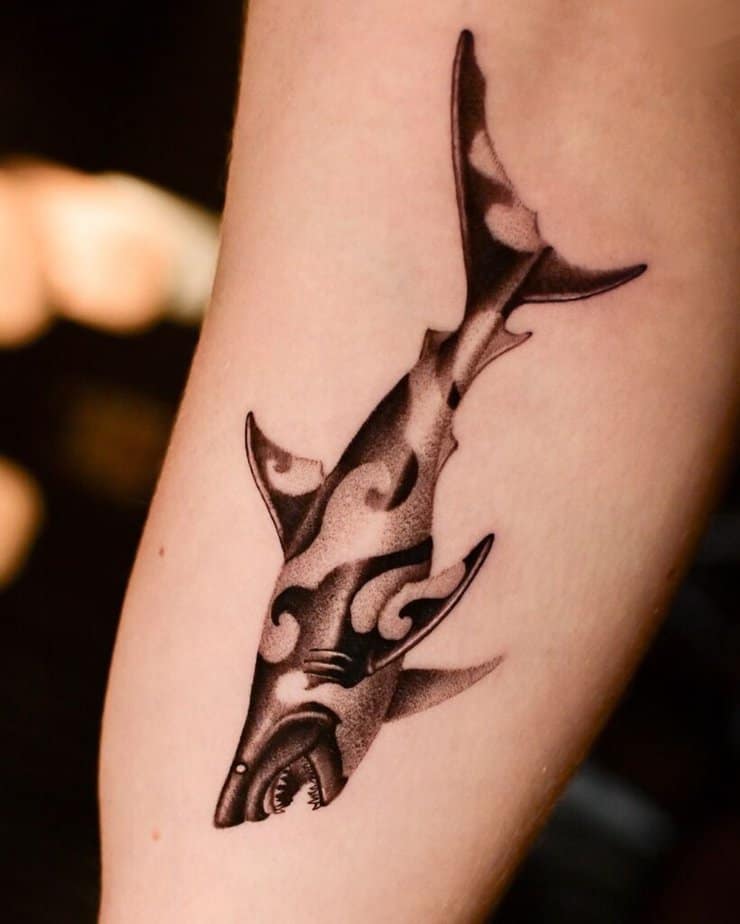 8. A shark tattoo