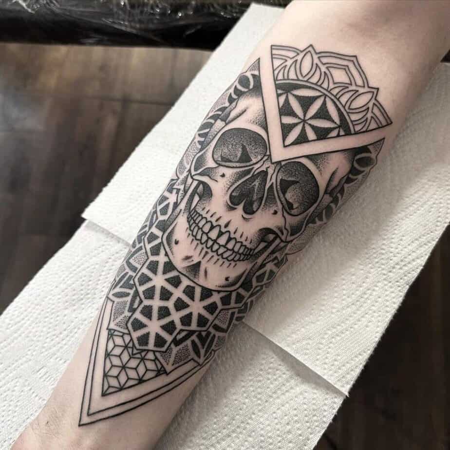 14. A skull tattoo