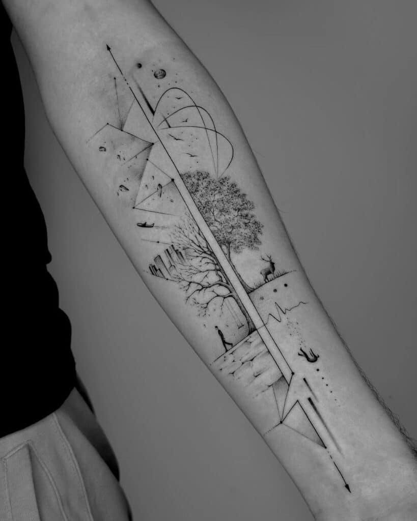 2. A naturalistic tattoo