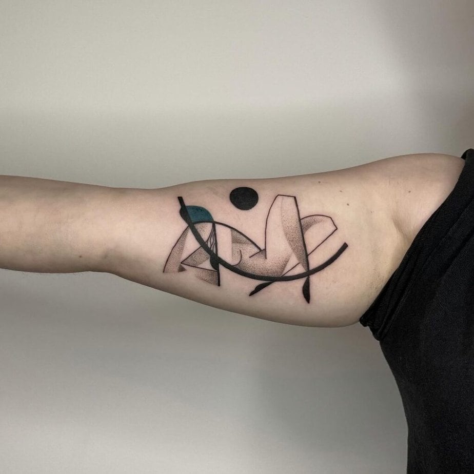 20. An abstract geometrical tattoo