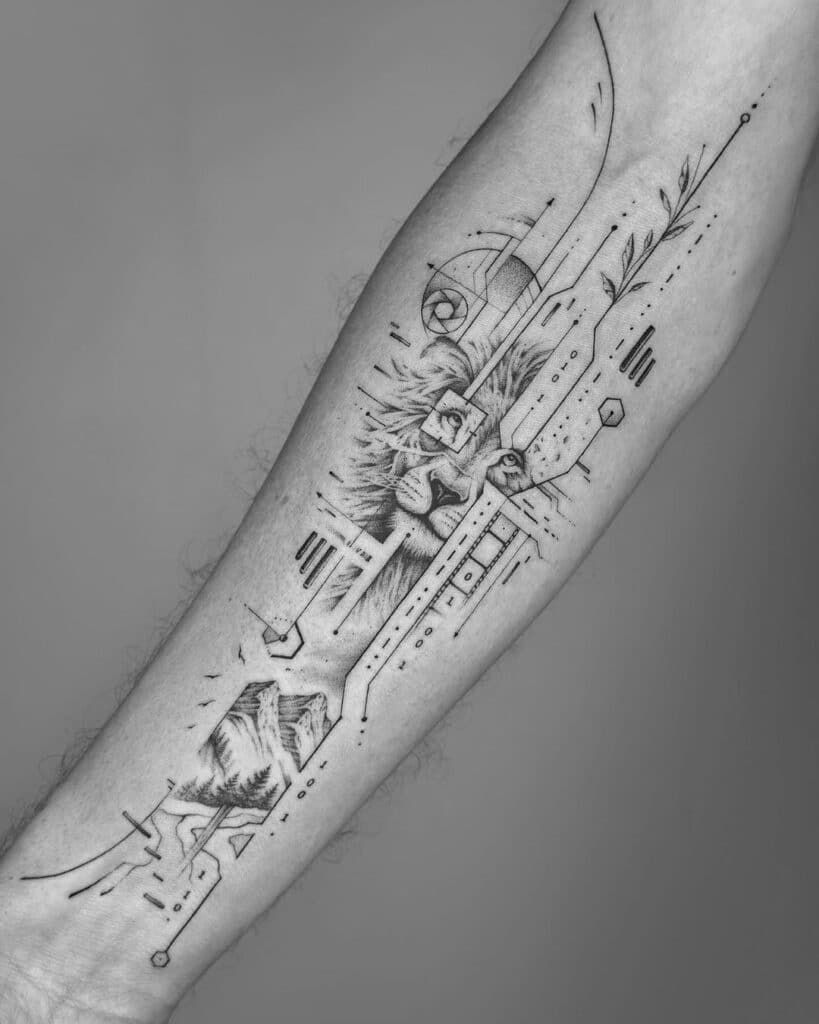 4. Un tatuaggio con un leone