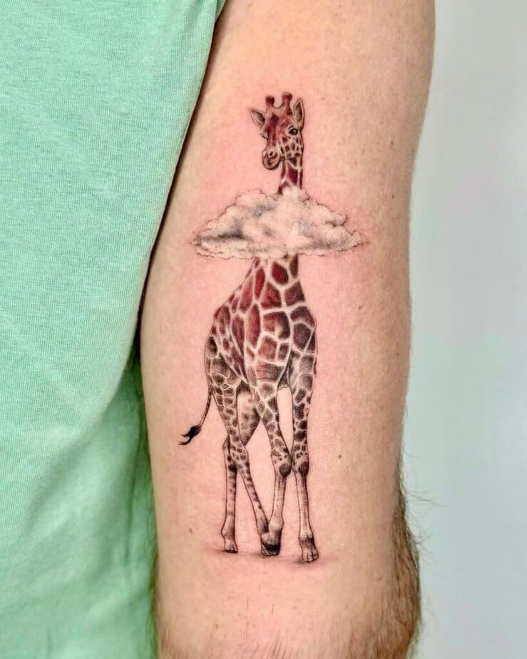 1. Daydreaming giraffe tattoo