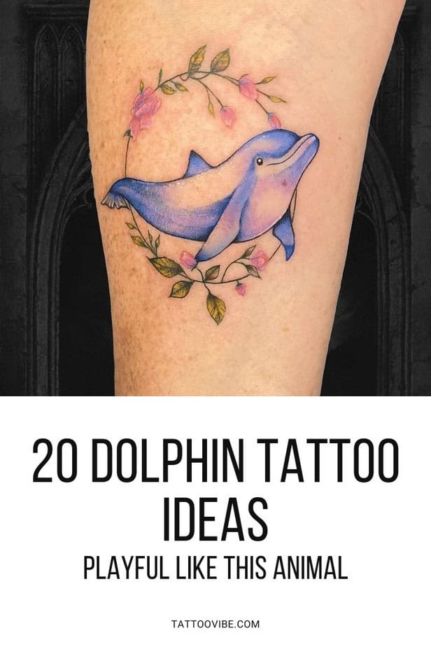 20 idee per tatuaggi di delfini giocosi come questo animale