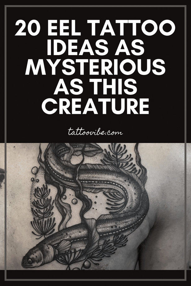 20 idee di tatuaggio sull'anguilla misteriose come questa creatura