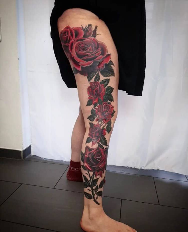 13. Romantic rose tattoo