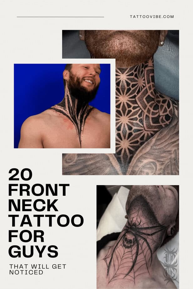 20 tatuaggi frontali sul collo per ragazzi che si faranno notare
