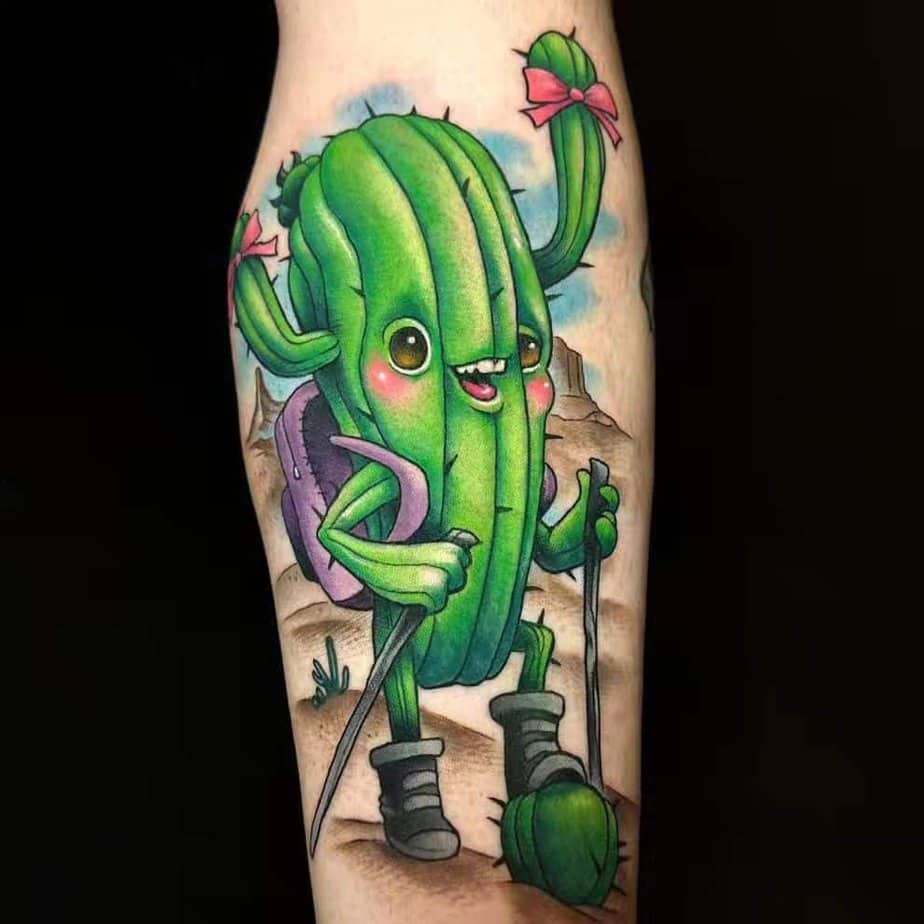 13. Un tatuaggio di cactus