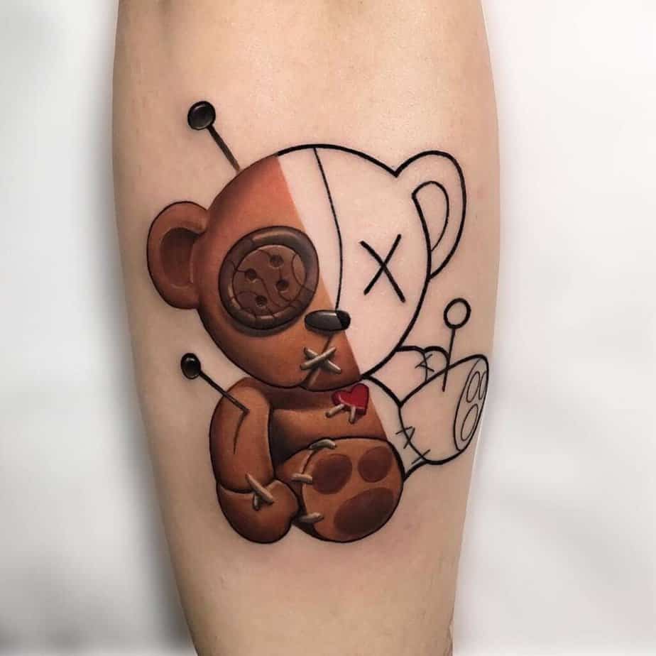 8. Un tatuaggio con un orsetto