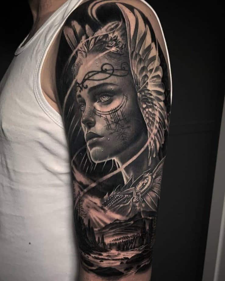 18. Stunning Valkyrie in incredible detail on the arm