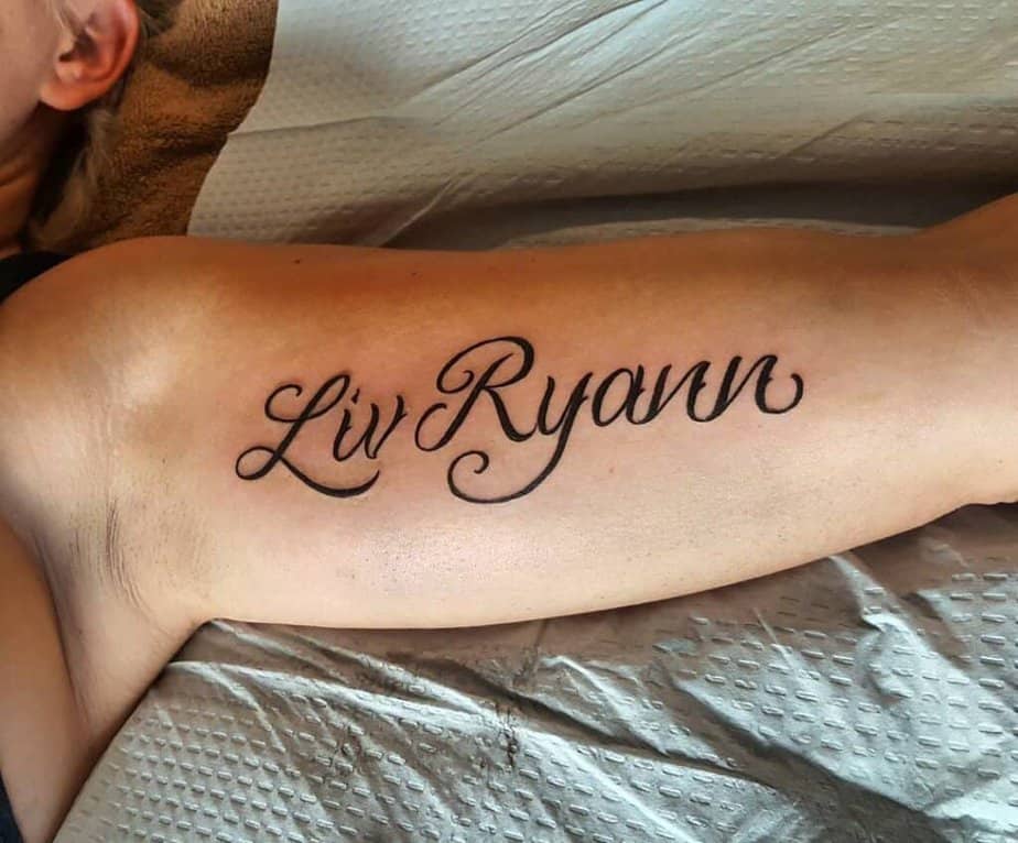 16. Lettering tattoo