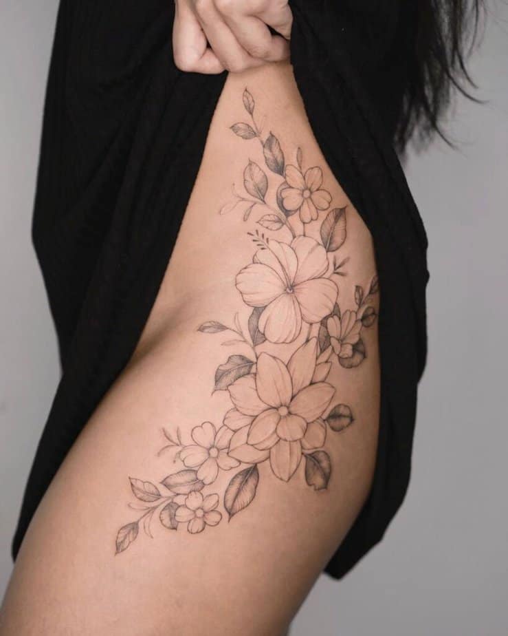 11. Elegant floral tattoos