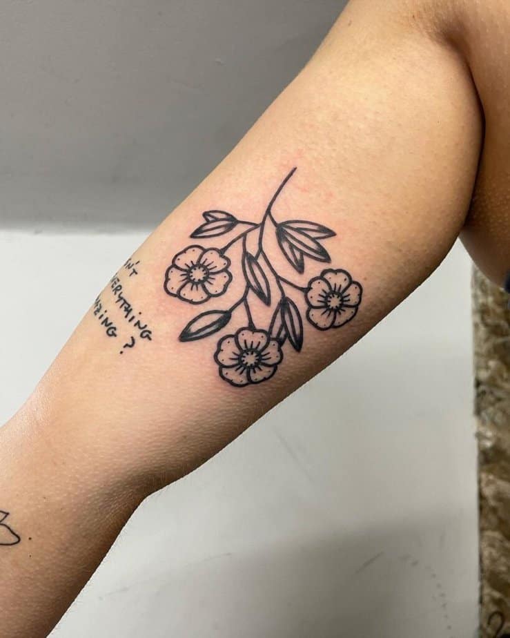 9. Floral tattoo and a word of thought