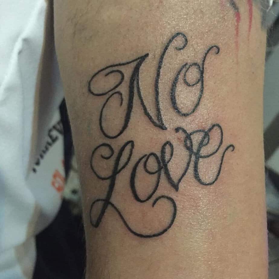 Dove posizionare il vostro nuovo tatuaggio "No Love"?