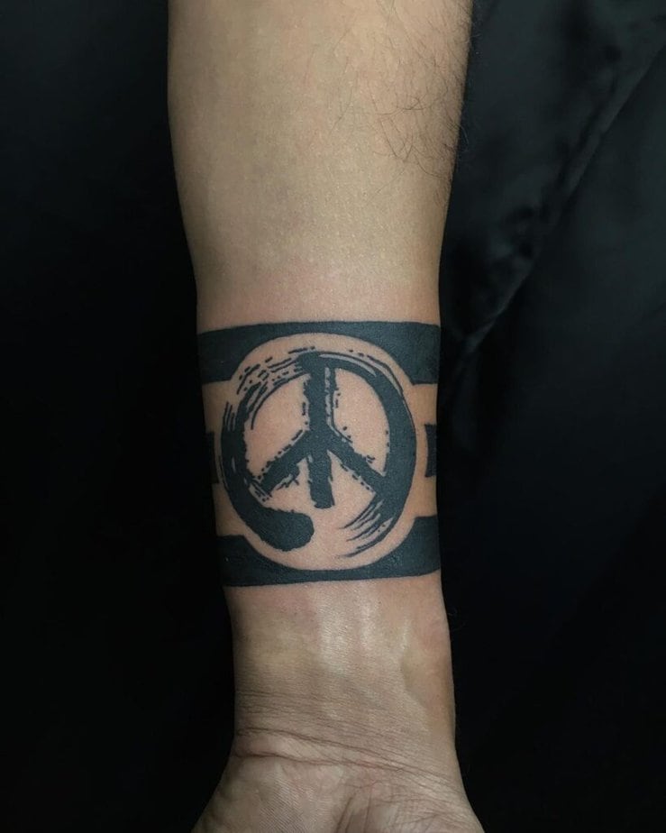 A figure representing peace: tattoo ideas