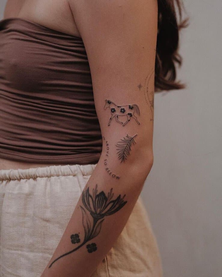 16. A sticker sleeve fern tattoo 