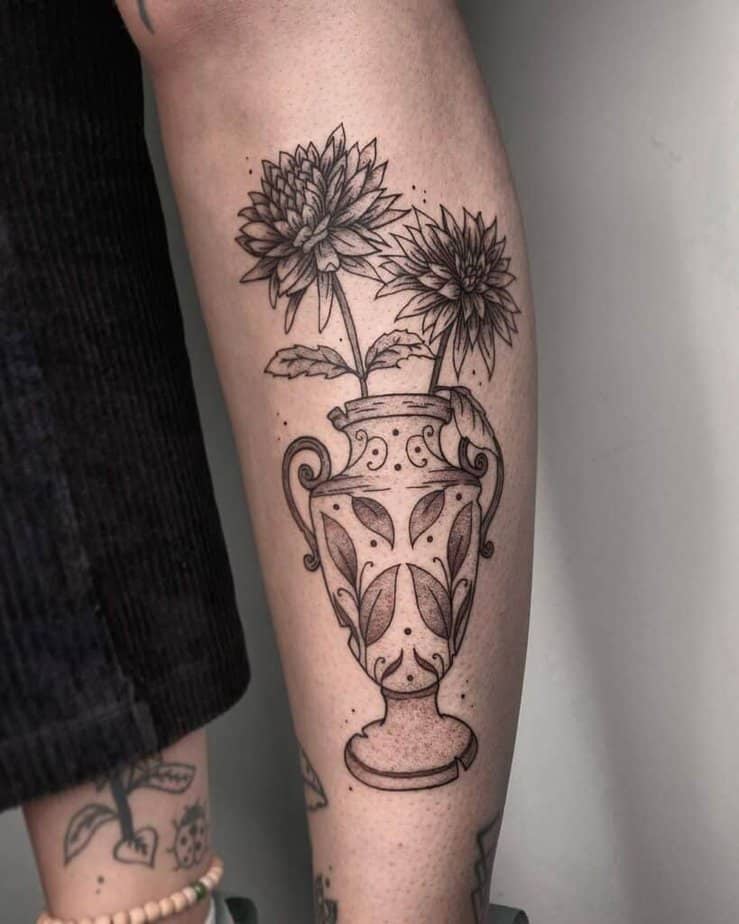 19. Dahlias in a vase