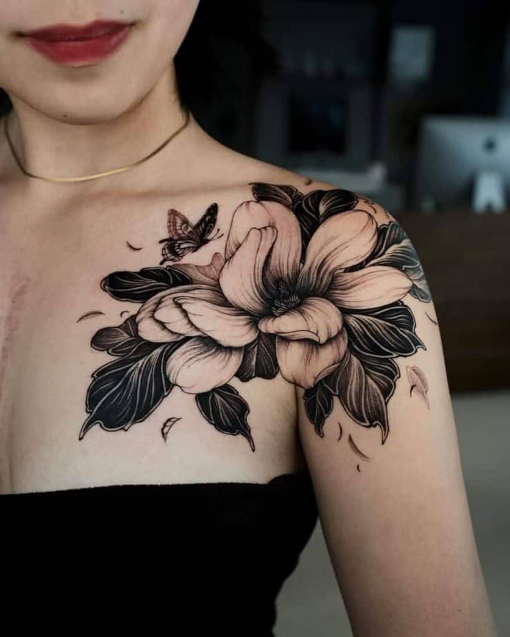 1. Un tatuaggio di magnolia