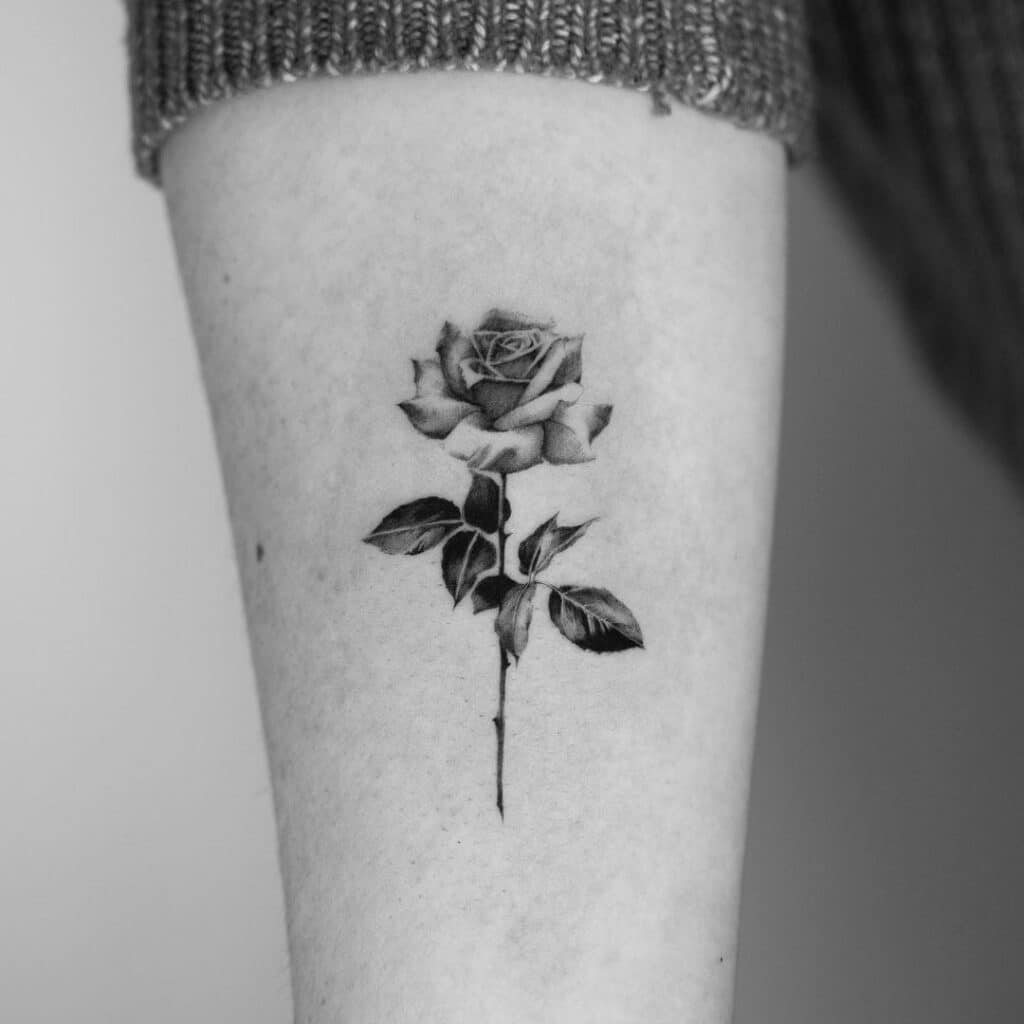 10. A rose tattoo