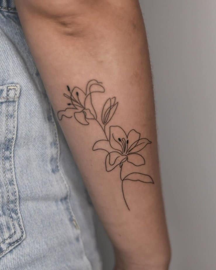 13. A lily tattoo