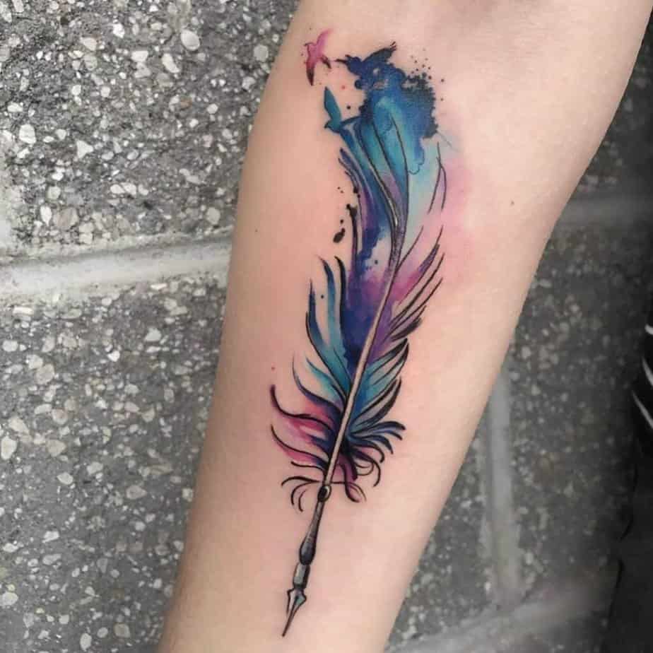 10. A feather tattoo