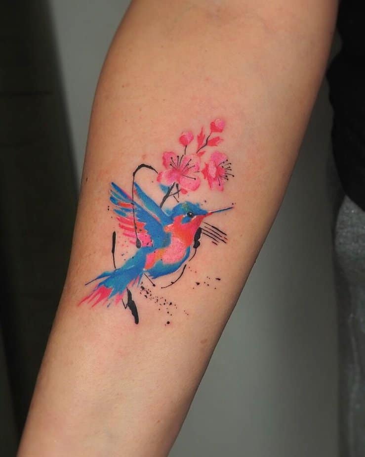 13. Tatuaggio di un colibrì