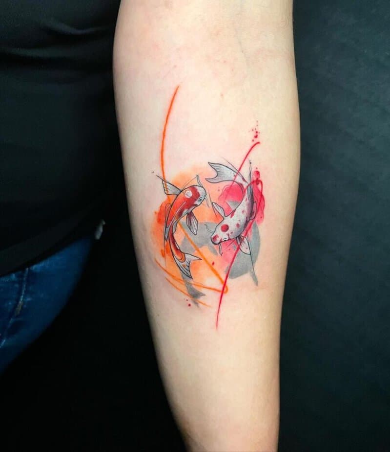 16. A koi fish tattoo