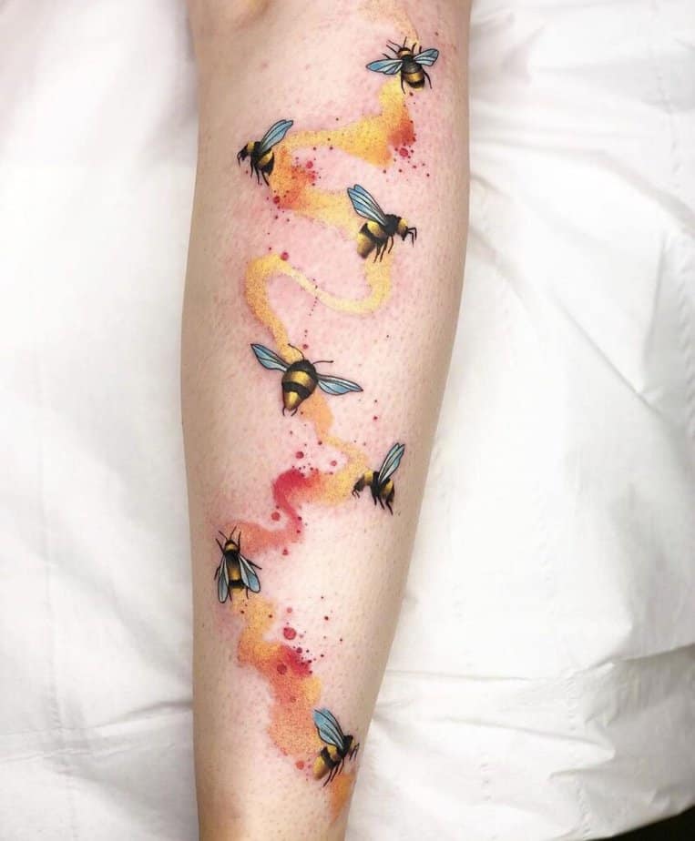 17. A bee tattoo