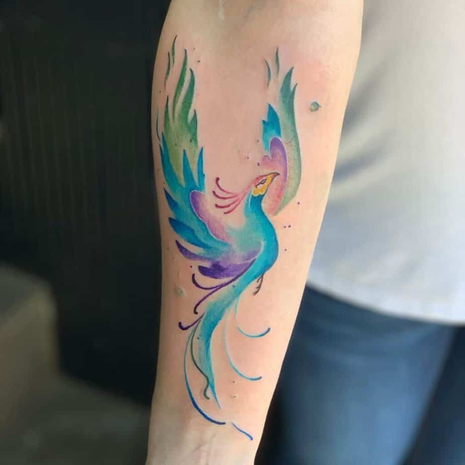 18. A phoenix tattoo