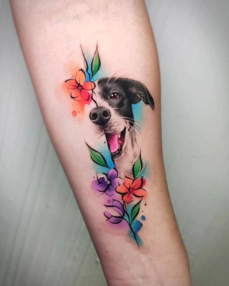 20. A dog tattoo