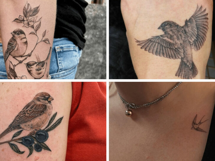 20 Sparrow Tattoos You&rsquo;ll Want To Add To Your Ink Collection
