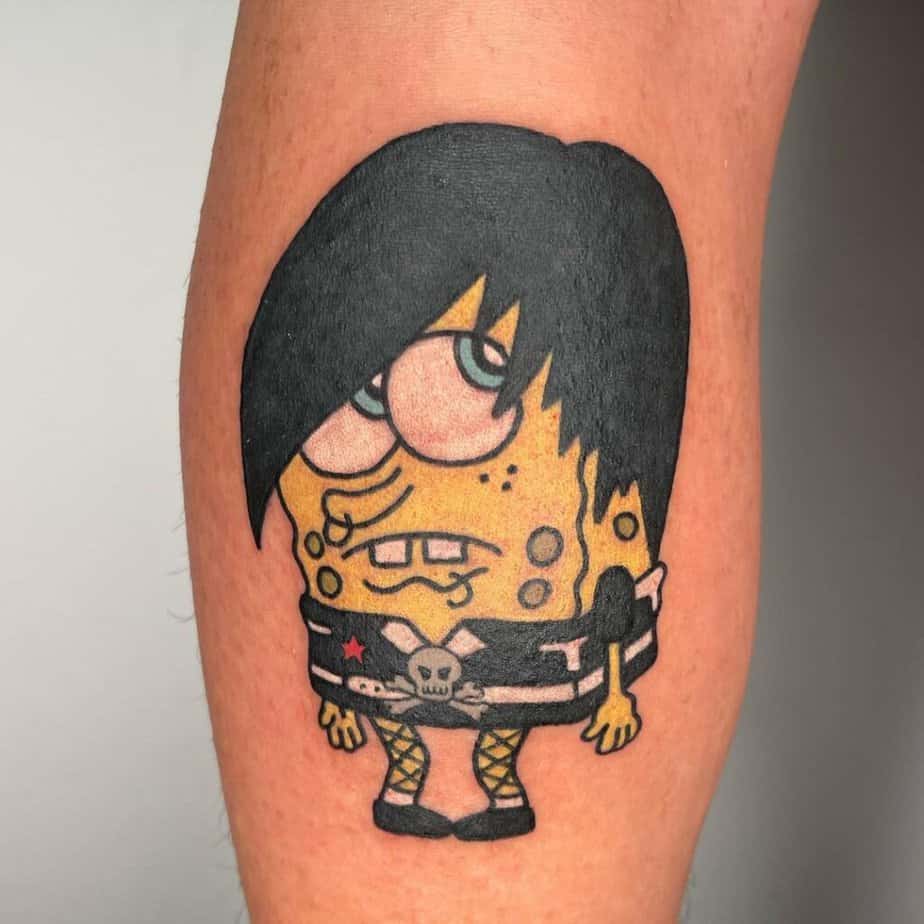 16. A tattoo of emo SpongeBob