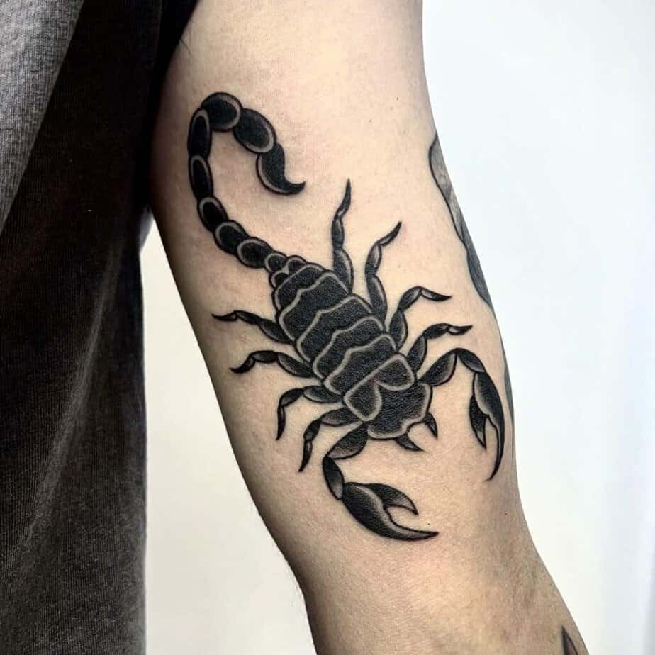 14. Blackwork scorpion